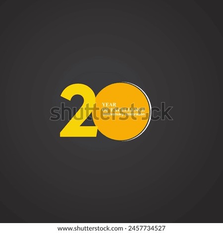 20 years of excelence anniversary vector template design illustration