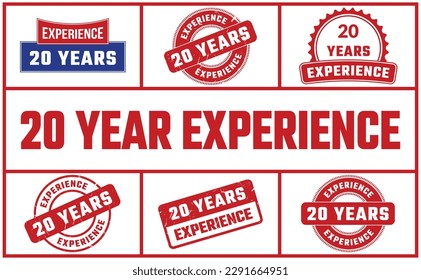 20 Years Experience Rubber Stamp Set
