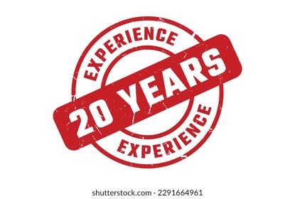 20 Years Experience Rubber Stamp