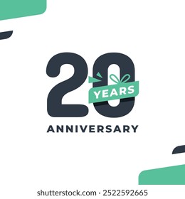 20 Years Fun Number Anniversary Celebration Design Illustration Collection