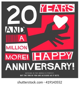 20 Years Happy Anniversary (Vector Illustration Concept Design)