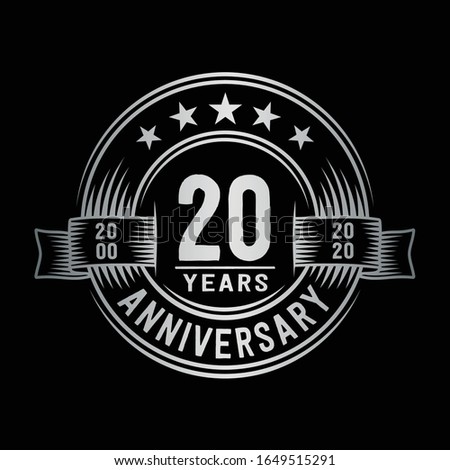 20 years logo design template. 20th anniversary vector and illustration.