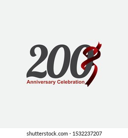 200 Anniversary celebration vector design template