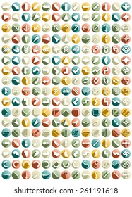 200 different arrow icons with shoadow in different colors.