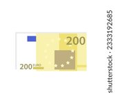 200 euro banknote. Vector graphics