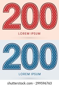 200, Font, Concept  Hot and Cool, Wire Mesh, steel, net, graphic vector.