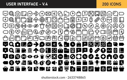 200 icons user interface arrow folder location clock timer book