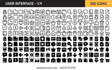 200 icons user interface barcode scan searching workcase