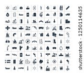 200 oil and gas industry isolated icons on white background