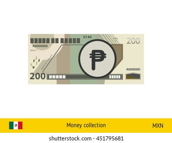 200 peso banknote illustration.