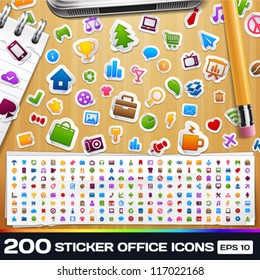 200 Universal Sticker Icons