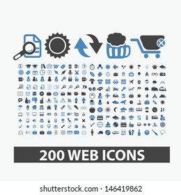 200 Web-Design-Symbole Set, Vektorgrafik