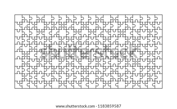 0 Weisse Puzzles In Rechteckiger Form Stock Vektorgrafik Lizenzfrei