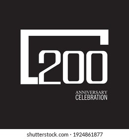 200 YEAR ANNIVERSARY CELEBRATION VECTOR DESIGN TEMPLATE ILLUSTRATION