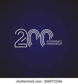 200 year anniversary celebration vector template design illustration