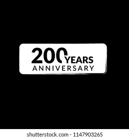 200 years anniversary celebration simple logo