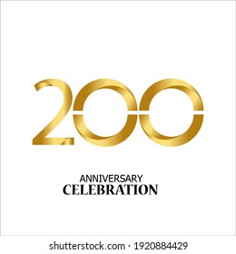 200 YEARS ANNIVERSARY CELEBRATION VECTOR TEMPLATE DESIGN ILLUSTRATION