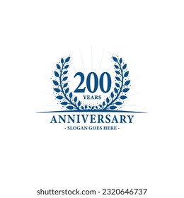 200 years anniversary logo. Vector and illustration.