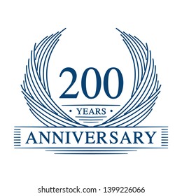 200 years design template. 200th anniversary. Vector and illustration.
