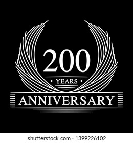 200 years design template. 200th anniversary. Vector and illustration.
