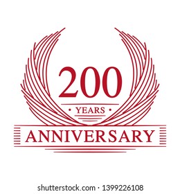 200 years design template. 200th anniversary. Vector and illustration.
