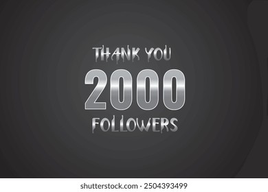 2000 OR 2k followers celebration. Thank you 2000 followers congratulation template banner. banner for social 2k friends and followers. celebrate subscribers and followers.
