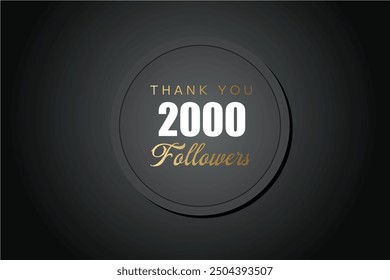 2000 OR 2k followers celebration. Thank you 2000 followers congratulation template banner. banner for social 2k friends and followers. celebrate subscribers and followers.
