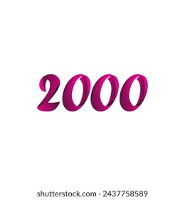 2000 3d vector template design illustration