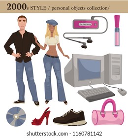 2000 Fashion Style Man And Woman Personal Objects