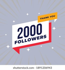 2000 followers network of social media connection