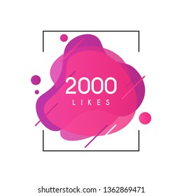 2000 Likes design template