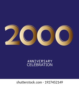 2000 Years Anniversary Celebration Vector Template Design Illustration