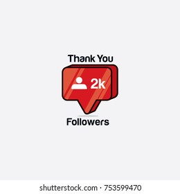 20000 followers illustration with thank you. Vector illustration in flat style. thank you followers badges with numbers
