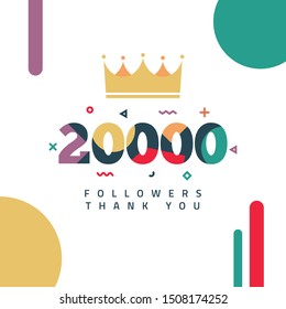 20000 Followers thank you design