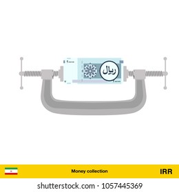 20000 Iranian rial banknote. Iranian rial banknote vector illustration.
	
