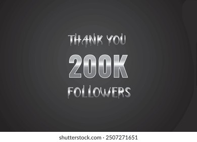 200000 OR 200k followers celebration. Thank you 200000 followers congratulation template banner. banner for social 200k friends and followers. celebrate subscribers and followers.
