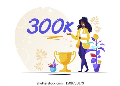 20000K Followers Isometric Vector Concept, Group of business people are gathered together in the shape of 20000 word, for web page, banner, presentation, social media, Crowd of little people. teamwork