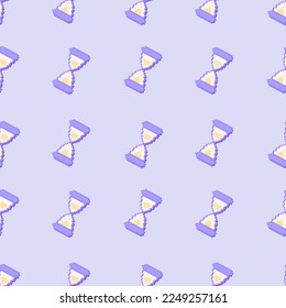 2000s y2k style groovy trippy seamless pattern Old pc game 90s aesthetic. Pixel icon hourglass