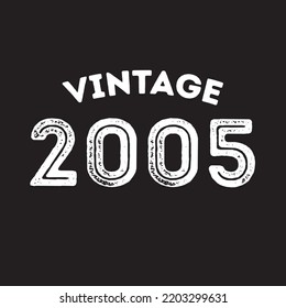 2005 vintage retro t shirt design vector