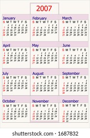 2007 Calendar