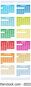 2007 Colorful Calendar (Fully editable, type is both as fonts and as curves)
