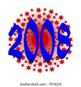 2008 New Year Abstract background