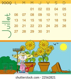2009 Calendar - July - French version