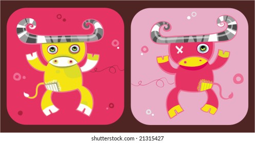2009 cartoon ox - new year symbols