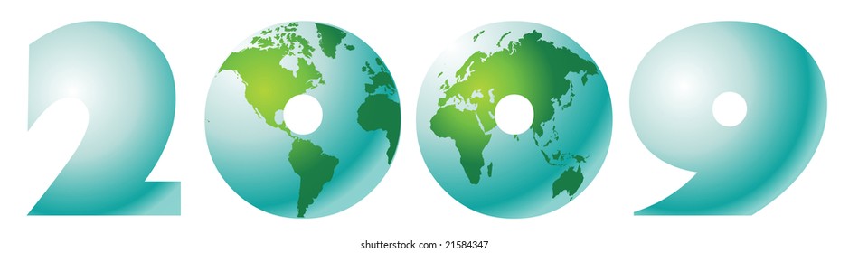 2009 design with world maps vector