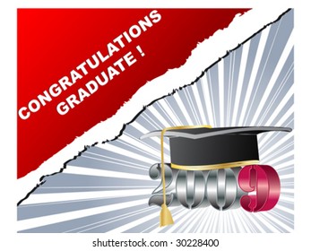 2009 graduation concept vector illustration