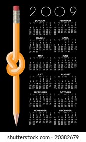 A 2009 Knotted Pencil Calendar