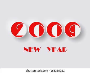 2009 New Year Round Buttons