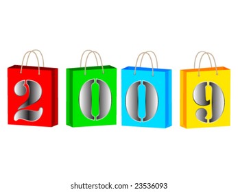 2009 on shopping bag