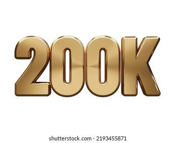 200k follower text effect vector